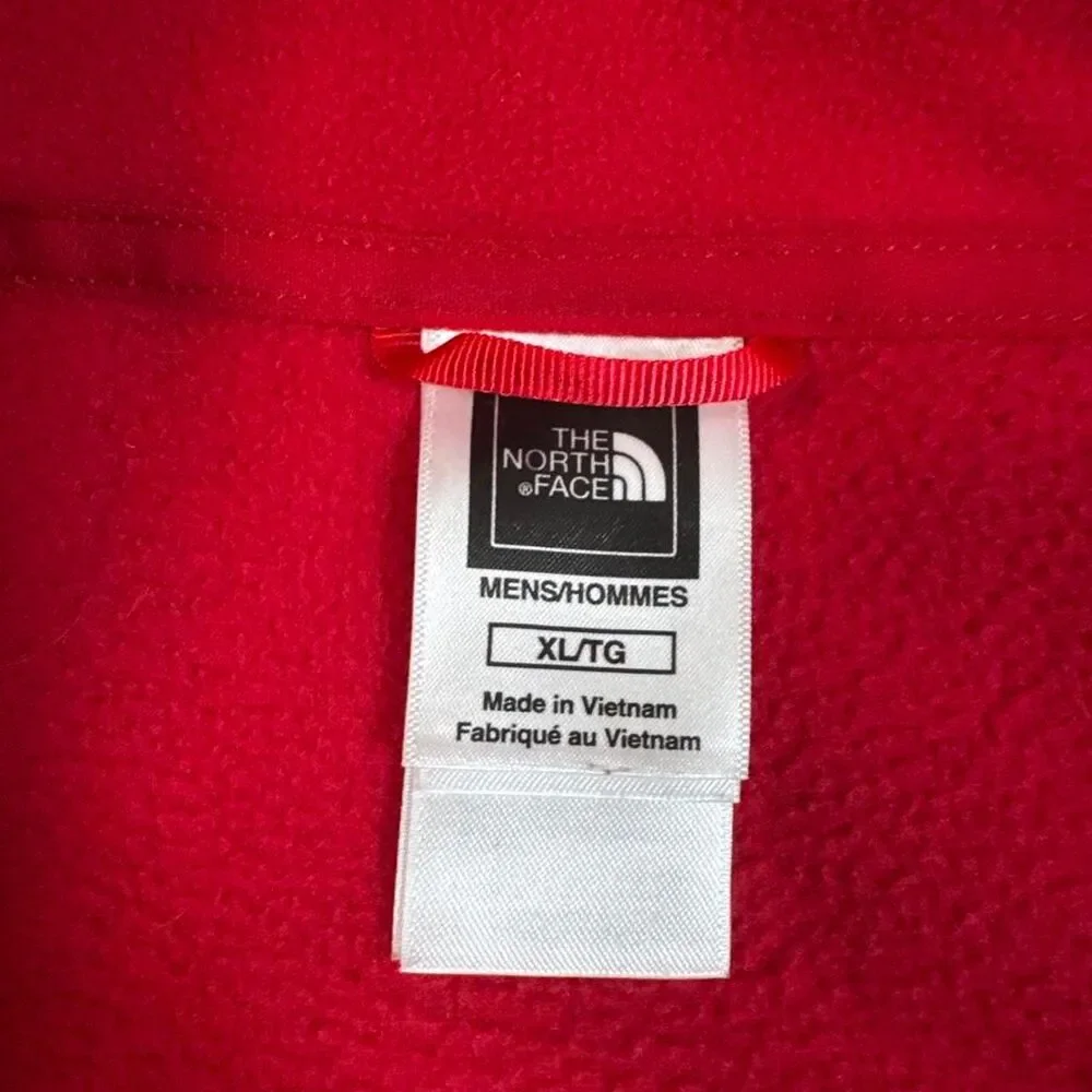 The North Face Red Fleece Full-zip Light Jacket Men's Size XL